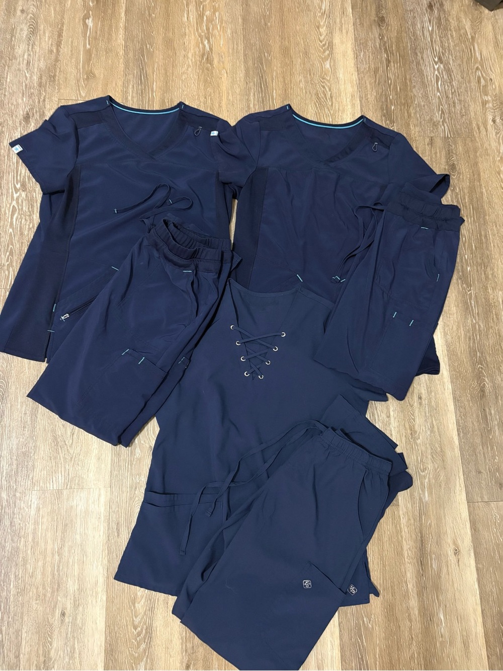 Navy Blue Scrubs Set
